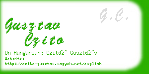 gusztav czito business card